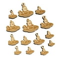 thumbnail image 1 of Candle on a Holder Wood Mini Charms Shapes DIY Craft Jewelry - No Hole - 20mm (15pcs), 1 of 7