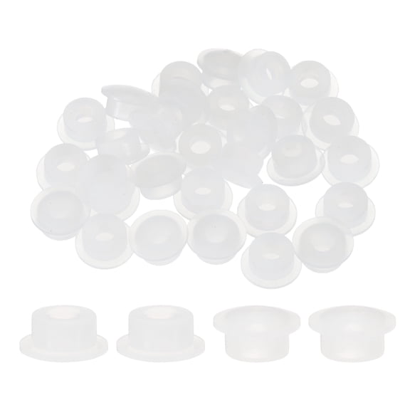 Uxcell 30pcs Hole Plugs Fit for 10mm(3/8 Inch) Hole, Round Snap Plugs for Home, White