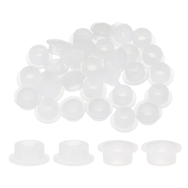 Uxcell 30 piezas de tapones para agujeros que se adaptan a agujeros de 10 mm (3/8 pulgadas), tapones redondos para el hogar, blancos