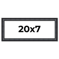 20x7 Frame Black Real Wood Picture Frame Width 1.25 inches | Interior Frame Depth 0.5 inches |