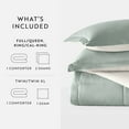 thumbnail image 5 of Noble Linens 3-Piece Eucalyptus & Natural Reversible Down Alternative Comforter Set, King/Cal King, 5 of 12