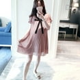 thumbnail image 3 of Vestido Suelto Plisado,Vestido Suelto Plisado De Las Mujeres Vestido De Maternidad Con Lazo Vestido De Mujer Embarazada Top De La Línea, 3 of 7