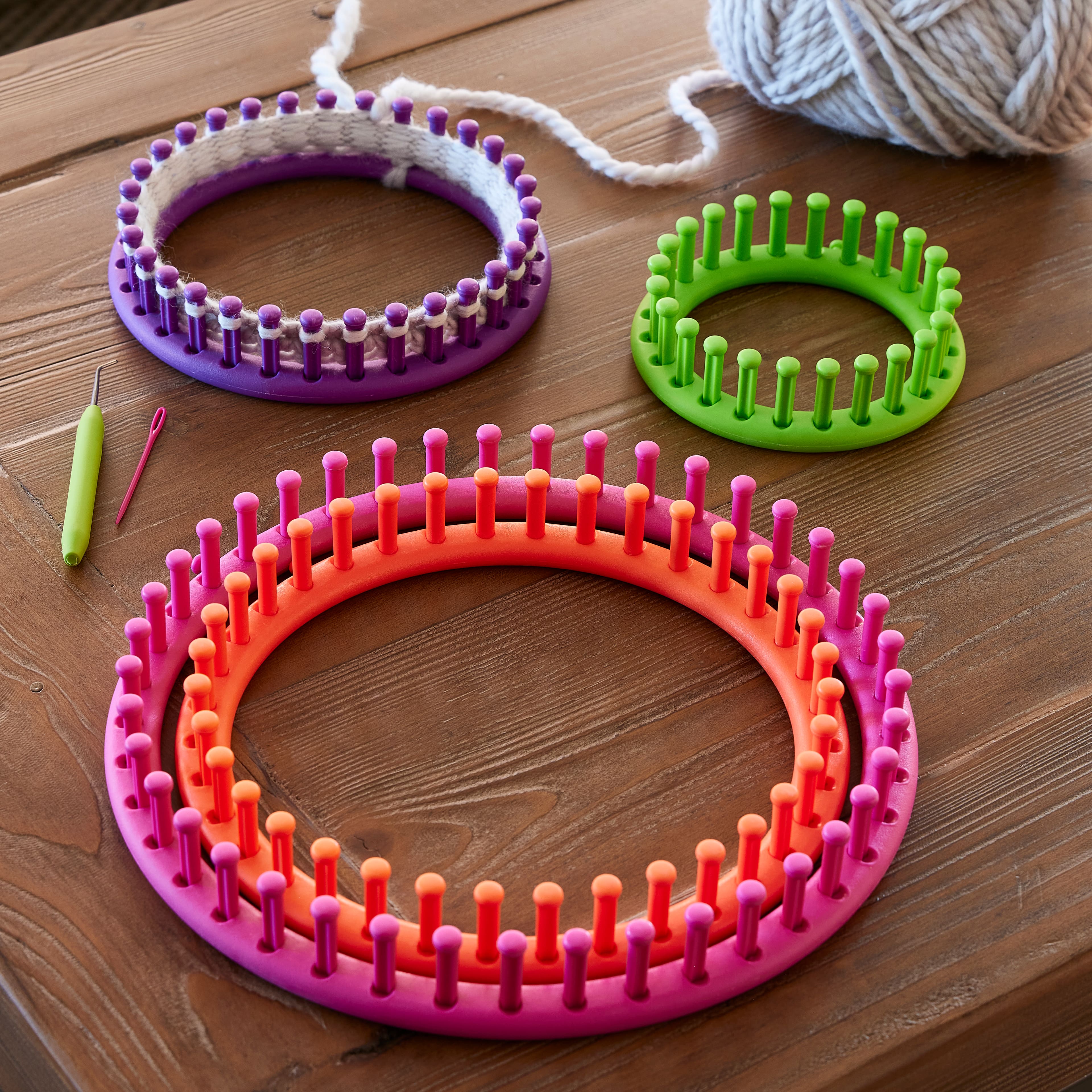 Loops & Threads Knit Quick Round Loom Set, 4 Looms photo 2
