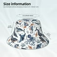 thumbnail image 3 of Pofeuu Underwater Animals 1 Print Bucket Hat for Women Men Reflective Bucket Hats Beach Summer Sun Hat Travel Fisherman Cap, 3 of 6