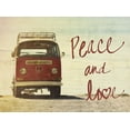 thumbnail image 2 of Peck, Gail 14x11 Black Ornate Wood Framed with Double Matting Museum Art Print Titled - Peace and Love Border, 2 of 4