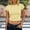 Shirts-Yellow, variant on Gamivast Polka-Dot Women's Print Crop Tops Short Sleeve Y2K Baby Tees Casual Vintage Shirts Slim Fit Summer Basic T-Shirts Comfortable Everyday Retro Style Top Yellow S