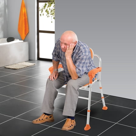 Foldable Shower Chair for Seniors Shower Seat Folding Bath Chair Heavy Duty