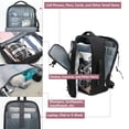 thumbnail image 5 of XJ-HOME Travel Backpack for Women, Flight Approved Carry On Backpack, Person Item Suitcase Backpack, 15.6" Laptop Backpack with USB Charging Port, Weekender College Daypack for Business Hiking, Black, 5 of 6