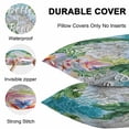 thumbnail image 6 of Outdoor Waterproof Pillow Covers Pack of 2, Summer Life Is Better At The Beach Plants Starfish Shell Decorative Throw Pillowcases Cushion Covers for Garden Patio Tent Sofa Couch, 20x20 inch, 6 of 8