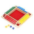 thumbnail image 3 of Wooden Math Dice Game,  Funny 4 Players Dice Game Portable  For Pub For Adult Green Bottom,Red Bottom, 3 of 8