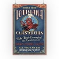 thumbnail image 2 of Louisiana, Cajun Kitchen Crawfish Vintage Sign (16x24 Giclee Gallery Art Print, Vivid Textured Wall Decor), 2 of 3