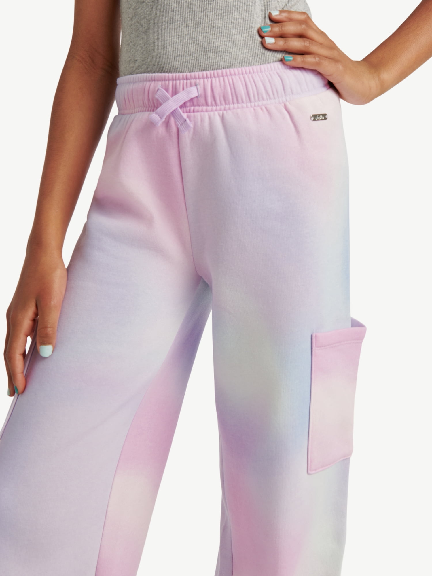 Justice Girls Fleece Cargo Wide Leg Pants, Sizes XS - XLP