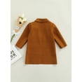 thumbnail image 3 of 1-7Y Baby Girls Coat For Fall Spring Long Sleeve Open Front Lapel Cardigan With Pockets Kids Outwear, 3 of 6