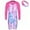 D Pink Tie-Dye, variant on BAOHULU Girls One Piece Rash Guard Swimsuit Kids Water Sport Short Swimsuit UPF 50+ Sun Protection Bathing Suits