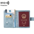 thumbnail image 6 of Simple Solid Color Airplane Print Lightweight with Magnetic Buckle Multifunctional Passport Clip Protective Cover, 6 of 7