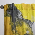 thumbnail image 3 of DESIGN ART Designart 'Acrylic Marble with Yellow and Black' Modern Curtain Single Panel 52 in. wide x 95 in. high - 1 Panel 95 Inches, 3 of 5