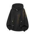 thumbnail image 4 of Rhuody Mens Hoodies Round Neck Solid Color Long Sleeve Oversized Pullover Sweatshirt 5Xl Black, 4 of 4