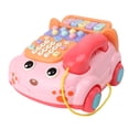 thumbnail image 1 of Teléfono de juguete para bebé con dibujos animados y luz musical, teléfono de juguete interactivo para padres e hijos, juguete educativo en inglés, color rosa, 1 of 6