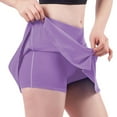 thumbnail image 1 of Jupe Courte de yoga pour Femmes Couleur Unie Anti-Éblouissement Haute Élasticité Entraînement Course, 1 of 9