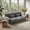 Dark Gray, variant on Spruce & Spring Ultra-Plush Fleece Lazy Sofa with Pillow & Blanket, Cozy Bean Bag Loveseat for Living Room & Bedroom,Golden Glow-Bubble Knit