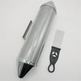 thumbnail image 1 of Metal Guiro Instrument, 12" x 4" Stainless Steel Guiro Shaker with Scraper Latin Percussion Instrument Musical Training Tool, 1 of 5