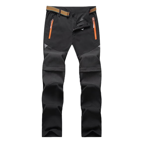 Boys Pants for Summer New Outdoor Kids Pants Breathable Lightweight Convertible Shorts Cozy casual Pants Black L(9-10 Years)