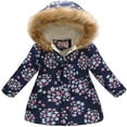 thumbnail image 1 of Veste Matelassée pour Enfants Garçons et Filles Mode Imprimé Dessin Animé Grand Garçon Col Long Veste Matelassée à Capuche, 1 of 5