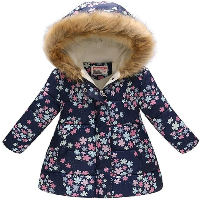 Veste Matelassée pour Enfants Garçons et Filles Mode Imprimé Dessin Animé Grand Garçon Col Long Veste Matelassée à Capuche