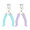 2 Pcs-Purple Green, variant on yulier Single Hole Punch, Metal One Hole Puncher, Paper Punches for DIY Crafts Tags Tickets Scrapbooks