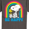 thumbnail image 3 of Peanuts - Be Happy Rainbow - Men's Short Sleeve Graphic T-Shirt, 3 of 6