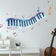 thumbnail image 4 of Watercolor Musical Notes Wall Stickers Piano Keys Wall Decals Wall Decor Peel and Stick Art Wall Decal for Bedroom Living Room Office Bathroom, 4 of 7