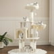 thumbnail image 1 of Árbol para Gatos Heybly HCT004SM Beige con Plataforma Acolchada y Juguete de Peluche, 1 of 9