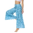 thumbnail image 4 of Pantalones largos de pierna ancha informales con estampado Floral para mujer a la moda Fridja  alkflakhf32700, 4 of 9