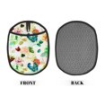 thumbnail image 2 of Sikiie Floral Vintage Silicone Pot Holders, Oven Mitts Heat Resistant Hot Pads, Non Slip Pot Holder for Kitchen Baking and Cooking 9.4 x 7.5 Inches, 2 of 7