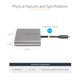 thumbnail image 3 of Adaptador USB-C a HDMI cuádruple StarTech para Windows, 3 of 7