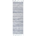 thumbnail image 2 of nuLOOM Diem Geometric Cotton Tassel Runner Rug, 2' x 6', Blue, 2 of 2