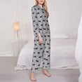thumbnail image 3 of Vsdgher Polka Dot Christmas Dog Pajamas Set Long Sleeve Sleepwear Womens Button Down Nightwear Pj Sets-XX-Large, 3 of 7
