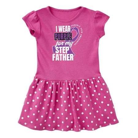

Inktastic Chronic Pain I Wear Purple For My Step Father Gift Baby Girl Dress