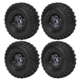 thumbnail image 1 of 4pcs RC Crawler Wheels Hub and Tires Set, Anti Scratch Plastic Aluminum Alloy Wheel Rim Kit for RC Car 120x46mm, 1 of 7