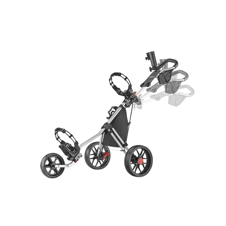CaddyTek CaddyLite 11.5 V3 Golf Push and Pull Cart, Silver