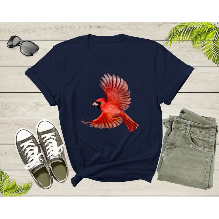 Cute Flying Northern Red Cardinal Bird Redbird Wings T Shirt Cardinal Bird Lover Gift T Shirt for Men Women Kids Boys Girls Graphic Tshirt