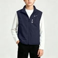 thumbnail image 2 of Swuxness Toddler Zip-Up Fall Jackets Sleeveless Pockets Casual Short Windbreaker Coat, 2 of 5