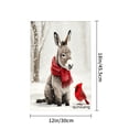 thumbnail image 4 of Amhnf Donkey With Red Scarf And Cardinal In Snow Garden Flag For Home Outdoor Garden Yard Decor 12x18 inch, 4 of 5