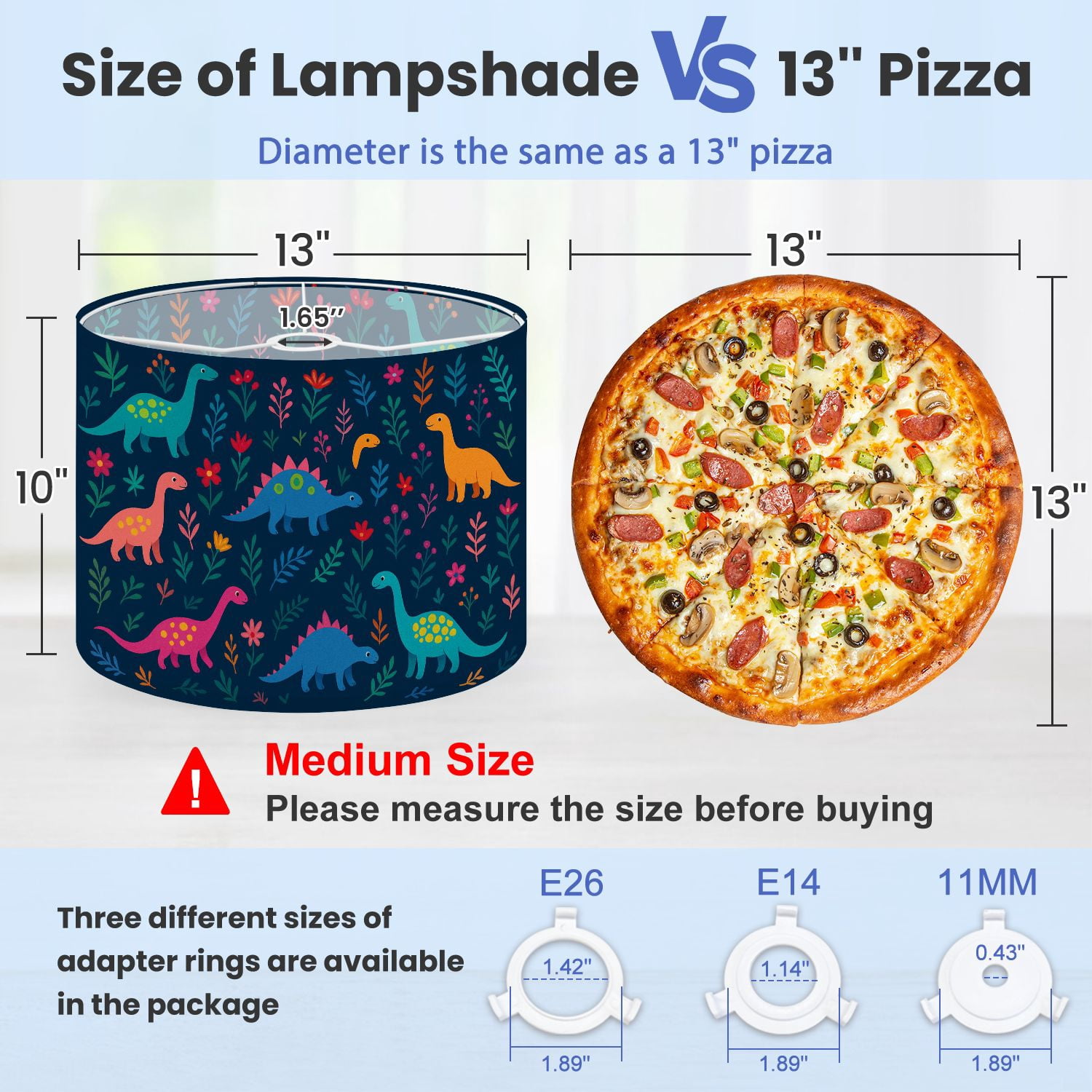 Lampshades 2 Pack Dinosaurs Cute kids for girls boys Colorful Cartoon Animals 13"x13"x10" Light Shade for Table Lamps Floor Lamps Drum Lamp Shades Lampshade Replacement Easy Assembly