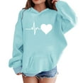 thumbnail image 4 of YunPes Girls' Sweatshirts Winter Children's Retro Print Sweatshirts Long Sleeves Comfortable and Cute Sweatshirts Boy Hoodies, 4 of 6