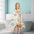 thumbnail image 6 of Pioneer Flower Floral Print Pattern Hooded Bath Towel，50"x30" for Ages 3 To 12 Kids, Quick Dry Lightweight Soft Microfiber Hood Beach Towel Cover Up for Kids, 6 of 7