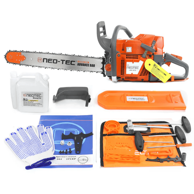 Neotec NH872 71cc 24Inch Gas Chainsaw for Wood Cutting, Branch