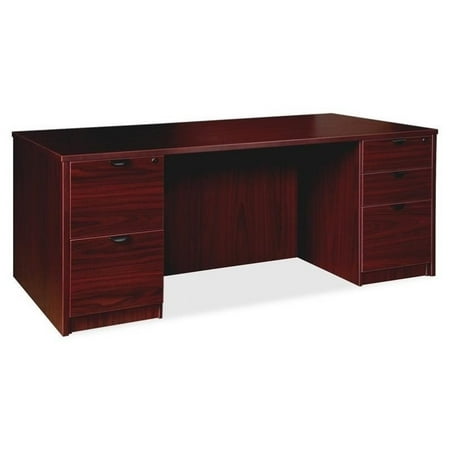 Lorell Prominence Series Mahogany Laminate Desking