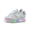 thumbnail image 4 of Tenis Para Niña Con Luces Led Color Plateado Moño Bonitos plateado 17, 4 of 6