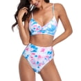 thumbnail image 1 of Split Bikini, Polyester Elastic Bikini Bathing Suit  For Beach, 1 of 5